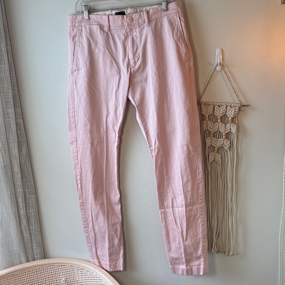 EUC J. Crew Mne's Light Pink Stretch Chino Pants Size 32x32